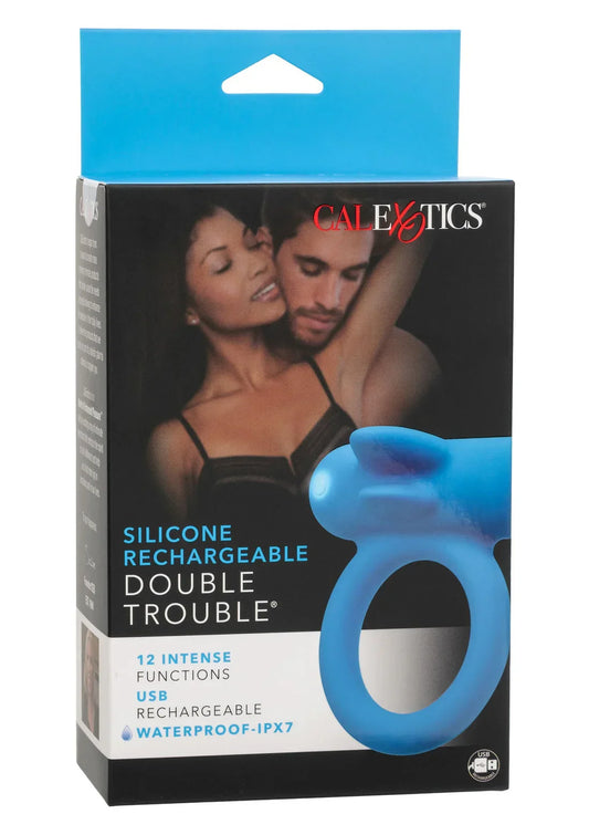 Rechargeable Double Trouble by CalExotics - Happytoys Sexshop: Toys for Feeling Happy & Easy 😊 - Discreet geleverd