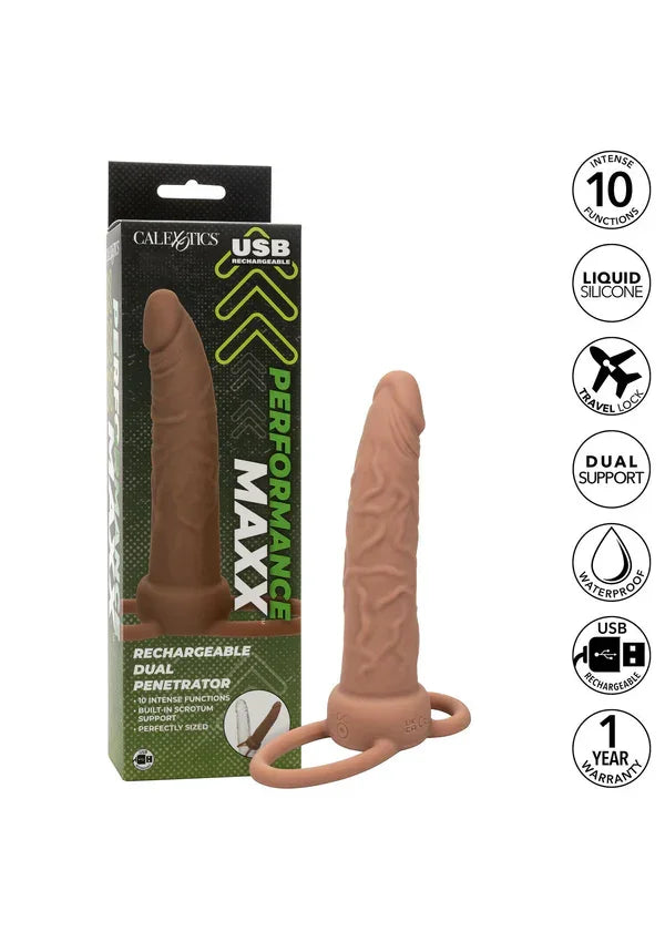 Rechargeable Dual Penetrator by CalExotics - Happytoys Sexshop: online sex shop for Feeling Happy & Easy ๐ - Discreet geleverd