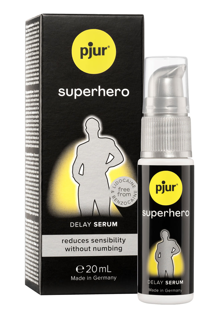 Bestel: Superhero Delay Serum 20 ml by Pjur - bij Happytoys: de erotische sex webshop | liever Happy dan Easy ⭐⭐⭐⭐⭐