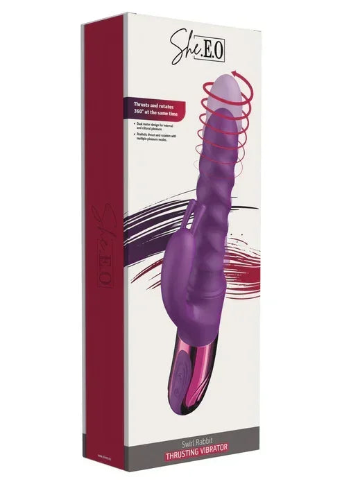 SwirlRabbitVibratorbyShe.E.O.2 @ Happytoys Sexshop: online sex shop for Feeling Happy & Easy 😊 the erotic store owned by a woman