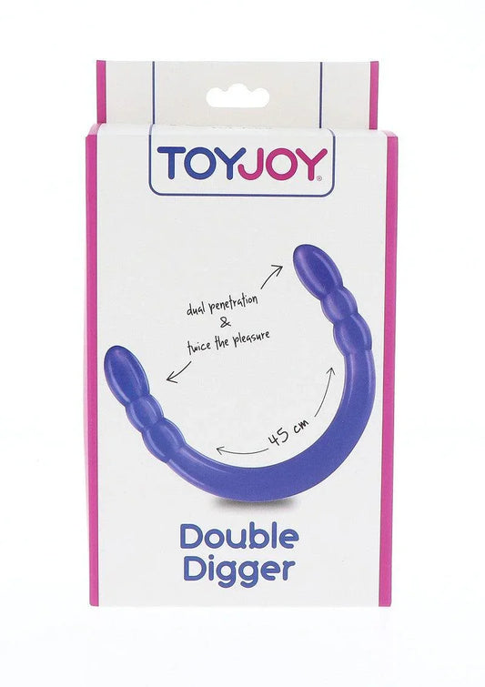 ToyJoy Double Digger purple dual-ended adult toy with 45 cm length for dual penetration