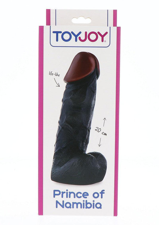 ToyJoy Prince of Namibia 20 cm life-like black realistic adult toy in white and pink packaging