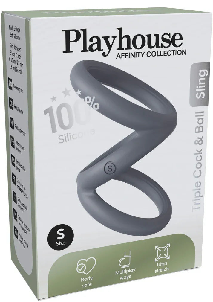 Bestel: Triple Cock & Ball Sling Small by Playhouse Affinity - bij Happytoys.nl, happytoys.be, Happytoys.ae: erotische sex webshop | liever Happy dan Easy βββββ