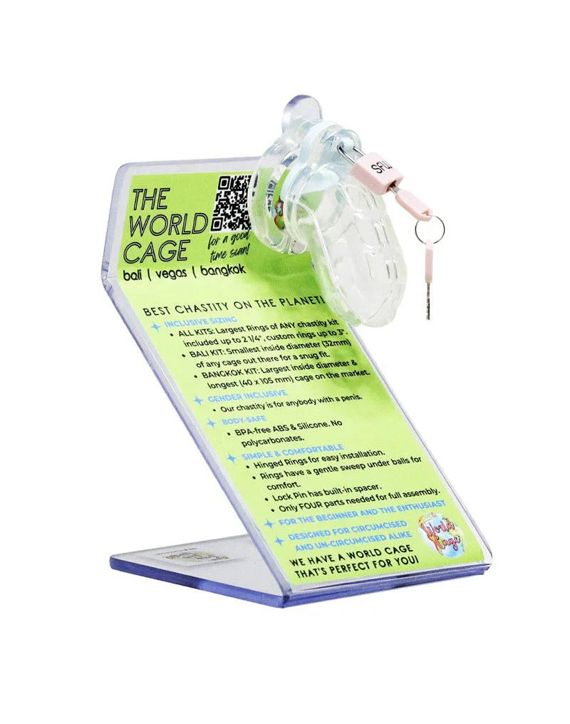 World Cage - Display with Features (including tester) - Happytoys Sexshop: Toys for Feeling Happy & Easy š - Discreet geleverd