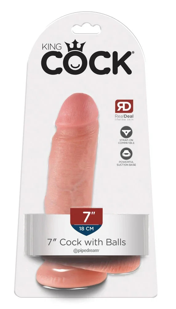 7" Cock with Balls - Happytoys Sexshop: Toys for Feeling Happy & Easy 😊 - Discreet geleverd