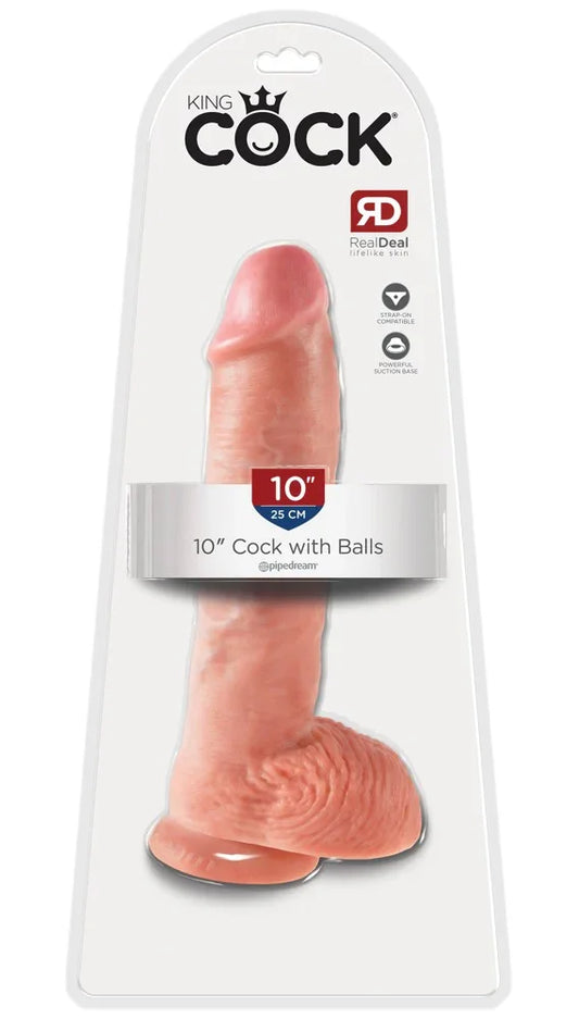 10" Cock with Balls - Happytoys Sexshop: Toys for Feeling Happy & Easy 😊 - Discreet geleverd