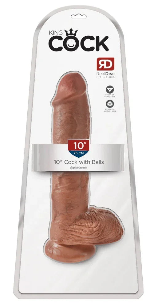 10" Cock with Balls - Happytoys Sexshop: Toys for Feeling Happy & Easy 😊 - Discreet geleverd