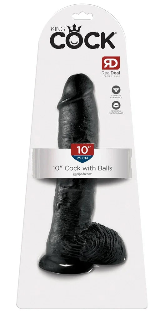 10" Cock with Balls - Happytoys Sexshop: Toys for Feeling Happy & Easy 😊 - Discreet geleverd