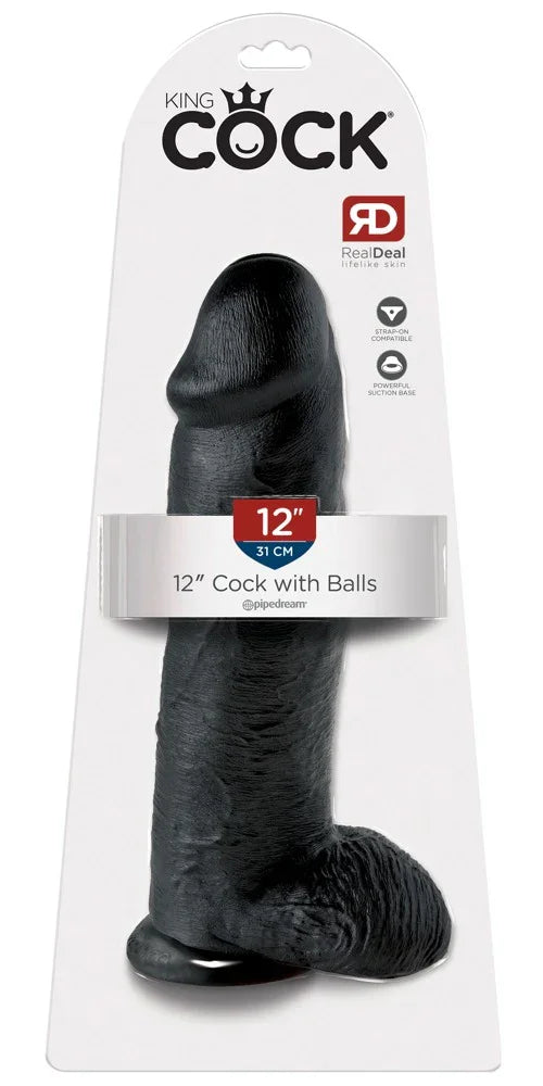 12" Cock with Balls - Happytoys Sexshop: Toys for Feeling Happy & Easy 😊 - Discreet geleverd