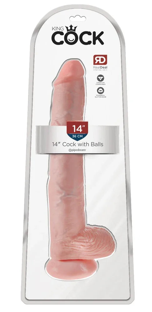 14" Cock with Balls - Happytoys Sexshop: Toys for Feeling Happy & Easy 😊 - Discreet geleverd