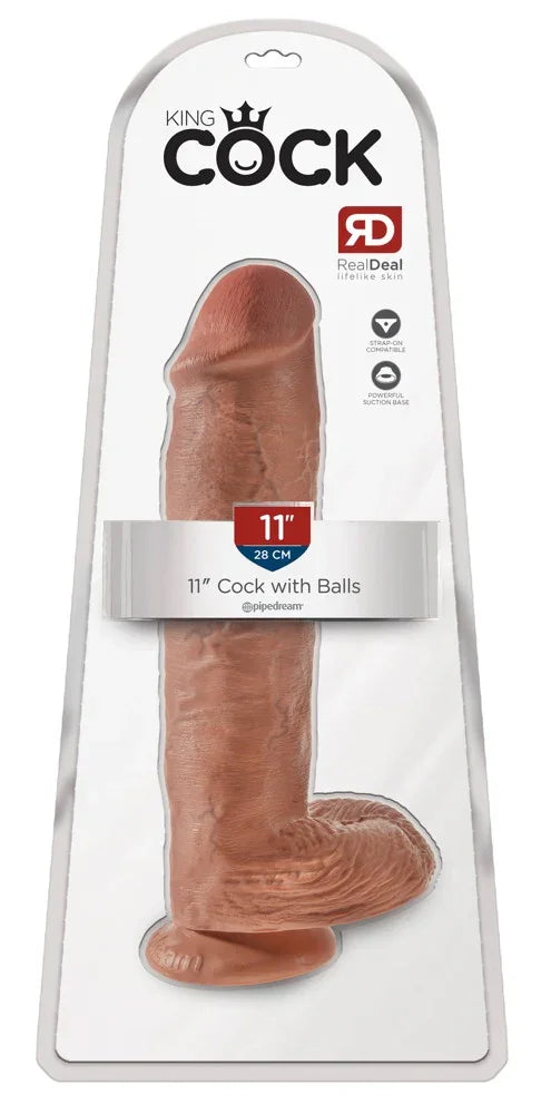 11" Cock with Balls - Happytoys Sexshop: Toys for Feeling Happy & Easy 😊 - Discreet geleverd