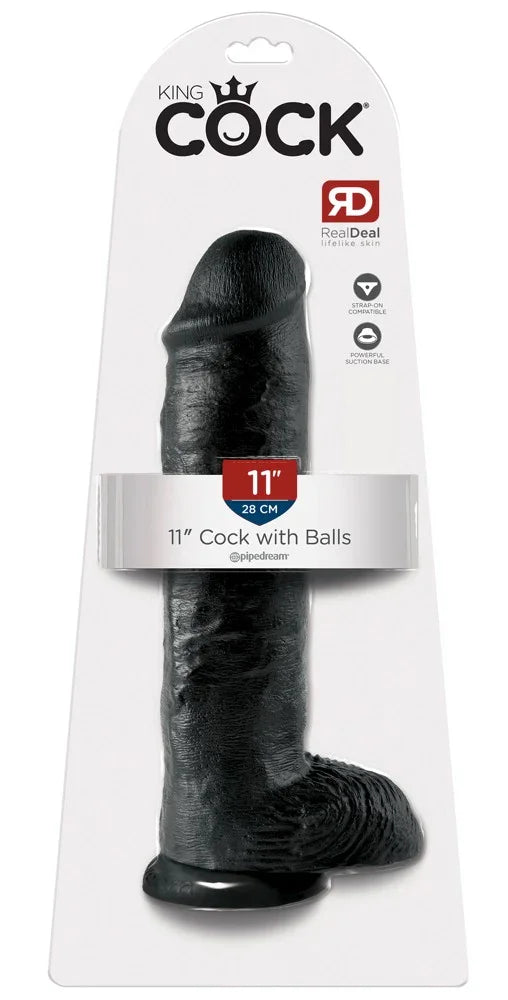 11" Cock with Balls - Happytoys Sexshop: Toys for Feeling Happy & Easy 😊 - Discreet geleverd