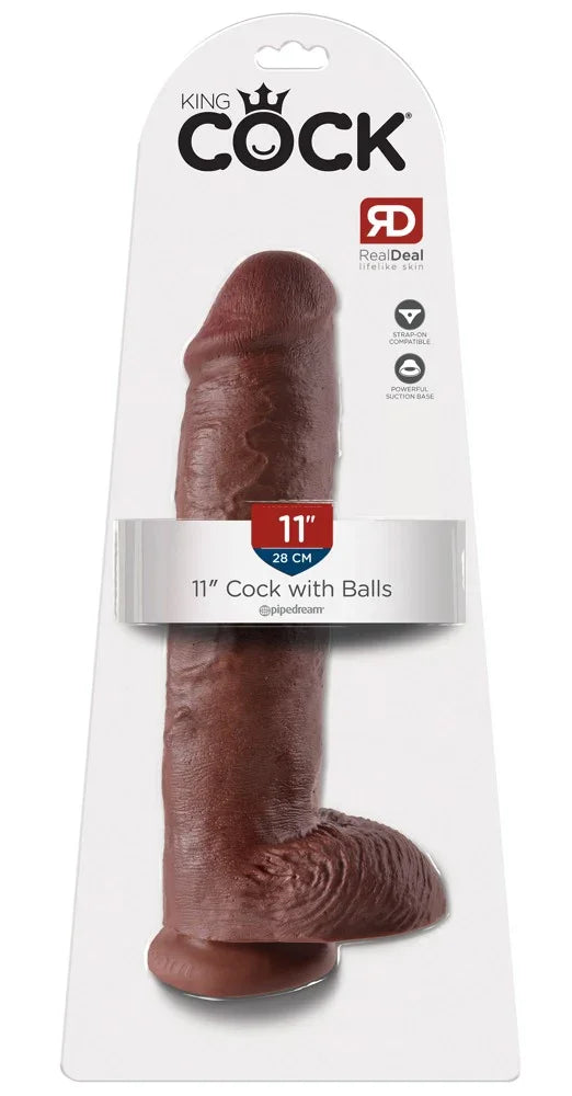 11" Cock with Balls - Happytoys Sexshop: Toys for Feeling Happy & Easy 😊 - Discreet geleverd
