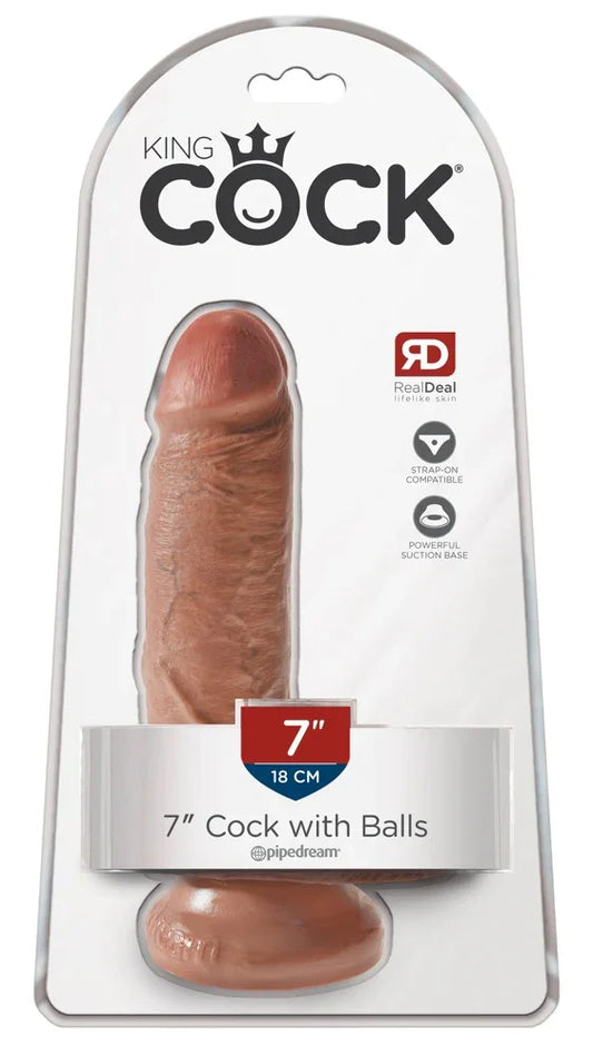 7" Cock with Balls - Happytoys Sexshop: Toys for Feeling Happy & Easy 😊 - Discreet geleverd