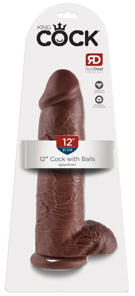 12" Cock with Balls - Happytoys Sexshop: Toys for Feeling Happy & Easy 😊 - Discreet geleverd