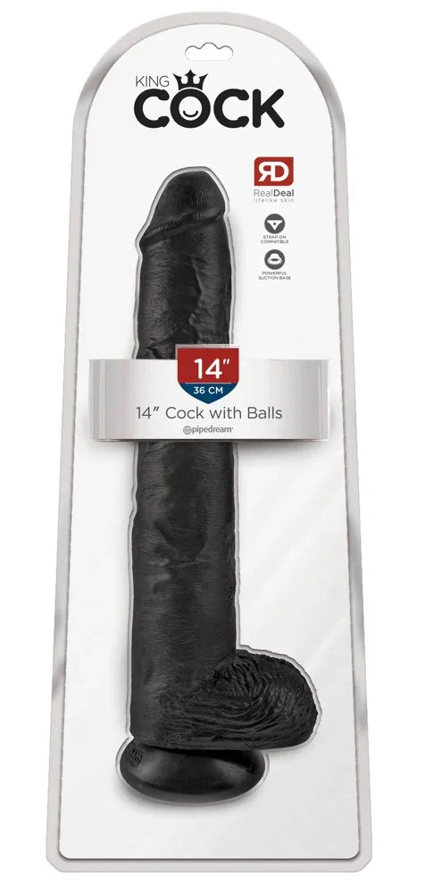 14" Cock with Balls - Happytoys Sexshop: Toys for Feeling Happy & Easy 😊 - Discreet geleverd