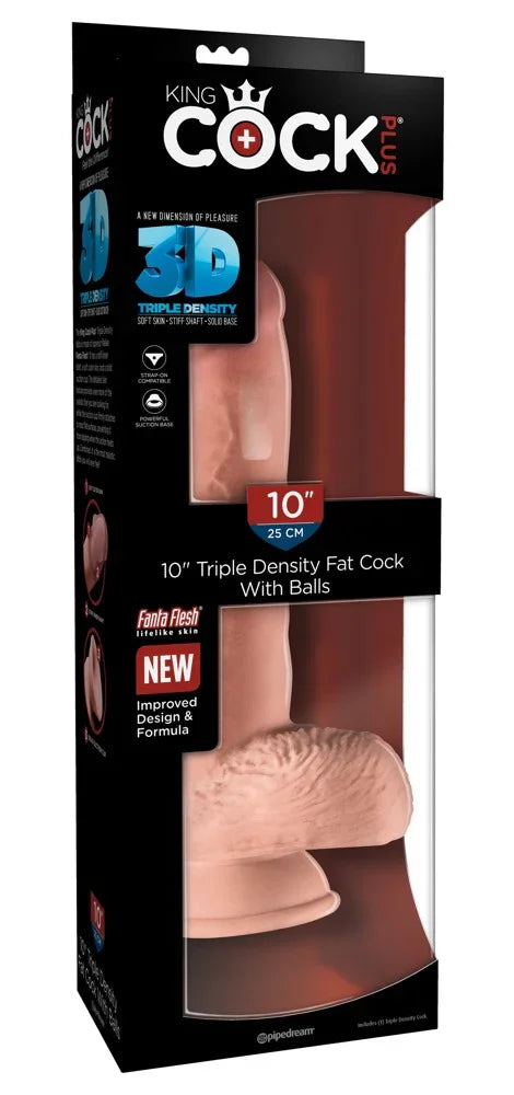 10" Triple Density Cock with Balls - Happytoys Sexshop: Toys for Feeling Happy & Easy 😊 - Discreet geleverd