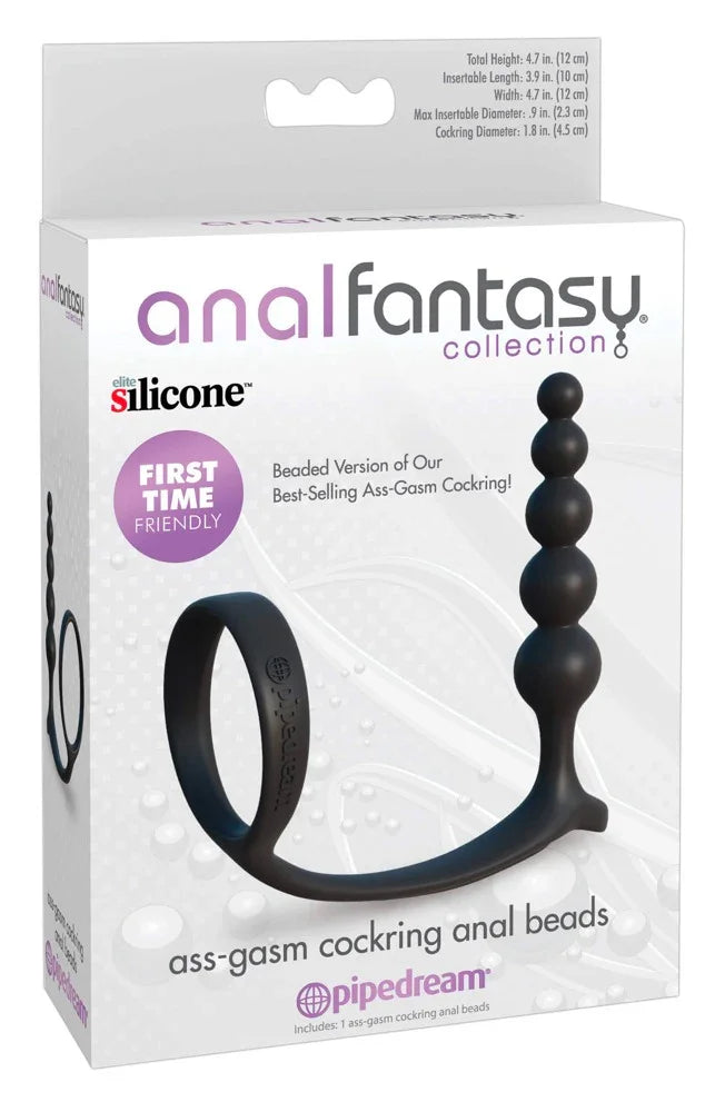 Ass-Gasm Cockring Anal Beads - Happytoys Sexshop: Toys for Feeling Happy & Easy 😊 - Discreet geleverd