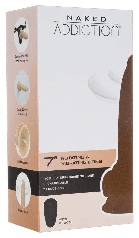 7" Rotating & Vibrating Dong - Happytoys Sexshop: Toys for Feeling Happy & Easy 😊 - Discreet geleverd