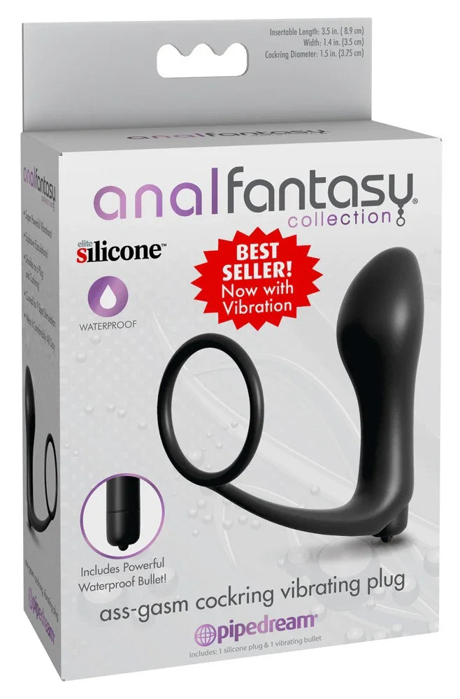 Ass-Gasm Cockring Vibrating Plug - Happytoys Sexshop: Toys for Feeling Happy & Easy 😊 - Discreet geleverd