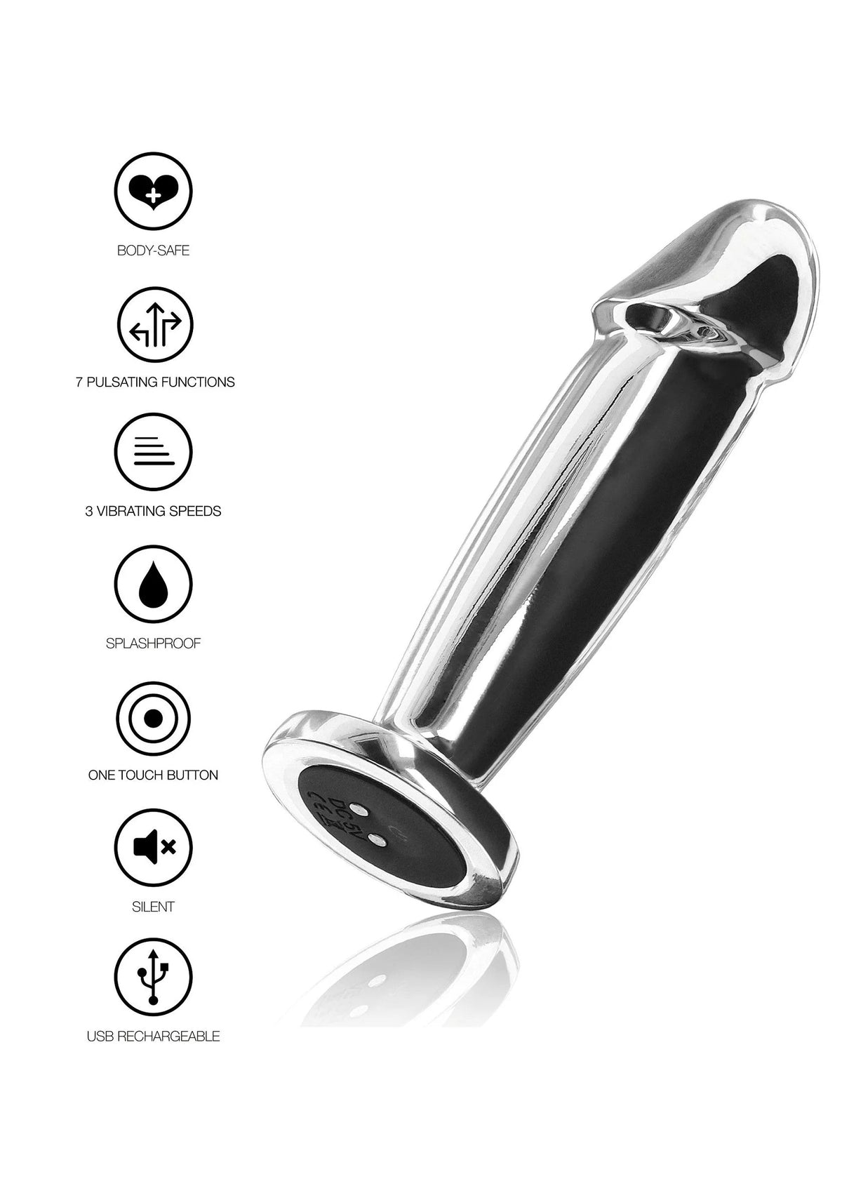 Bestel: Buttocks The Intruder Vibrating Plug Metal Buttplug by ToyJoy - bij Happytoys.nl, happytoys.be, Happytoys.ae: erotische sex webshop | liever Happy dan Easy ⭐⭐⭐⭐⭐