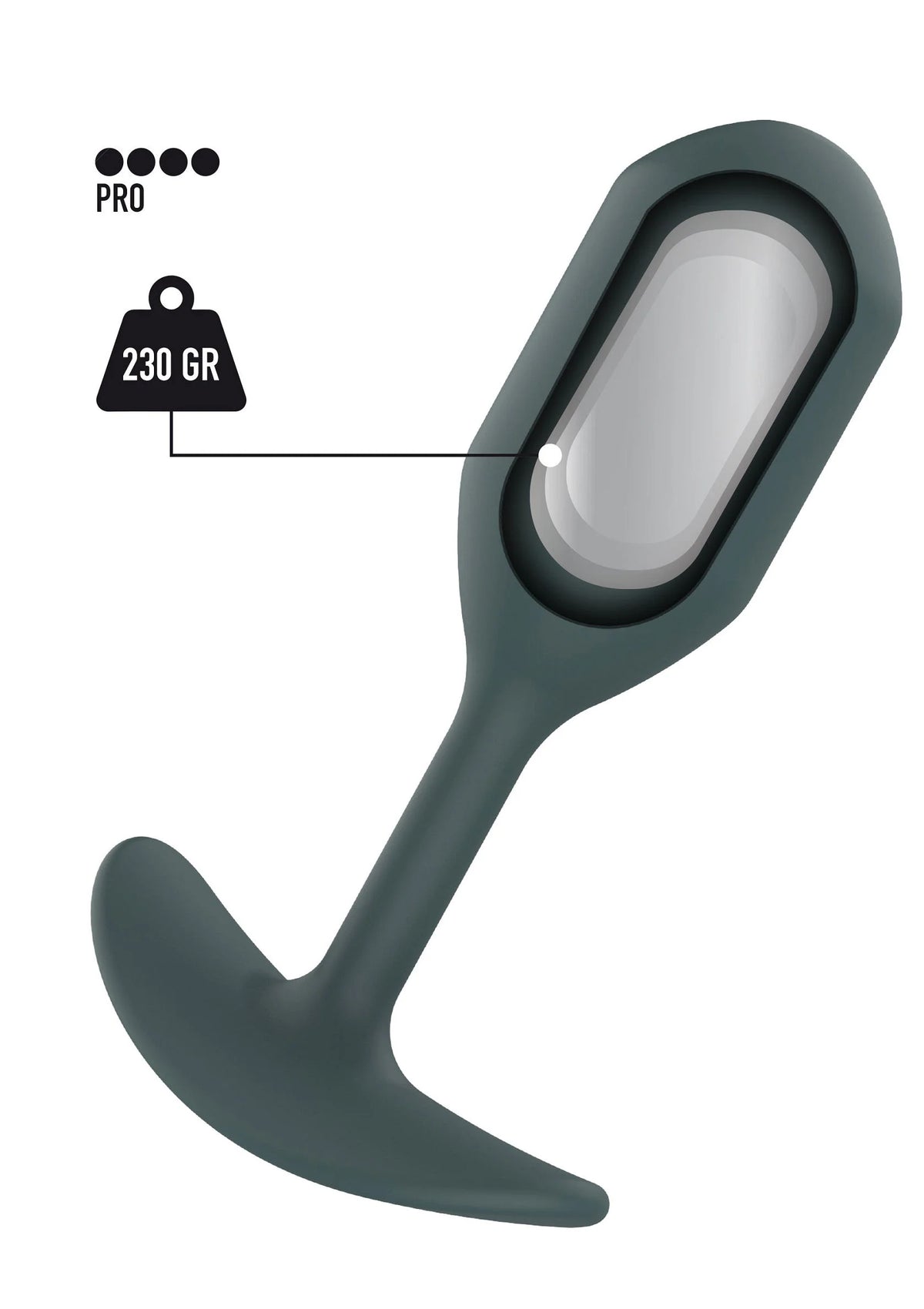 Bestel: The Champ Weighted Plug - bij Happytoys.nl, happytoys.be, Happytoys.ae: erotische sex webshop | liever Happy dan Easy ⭐⭐⭐⭐⭐ - Default Title - 10076 - GREY