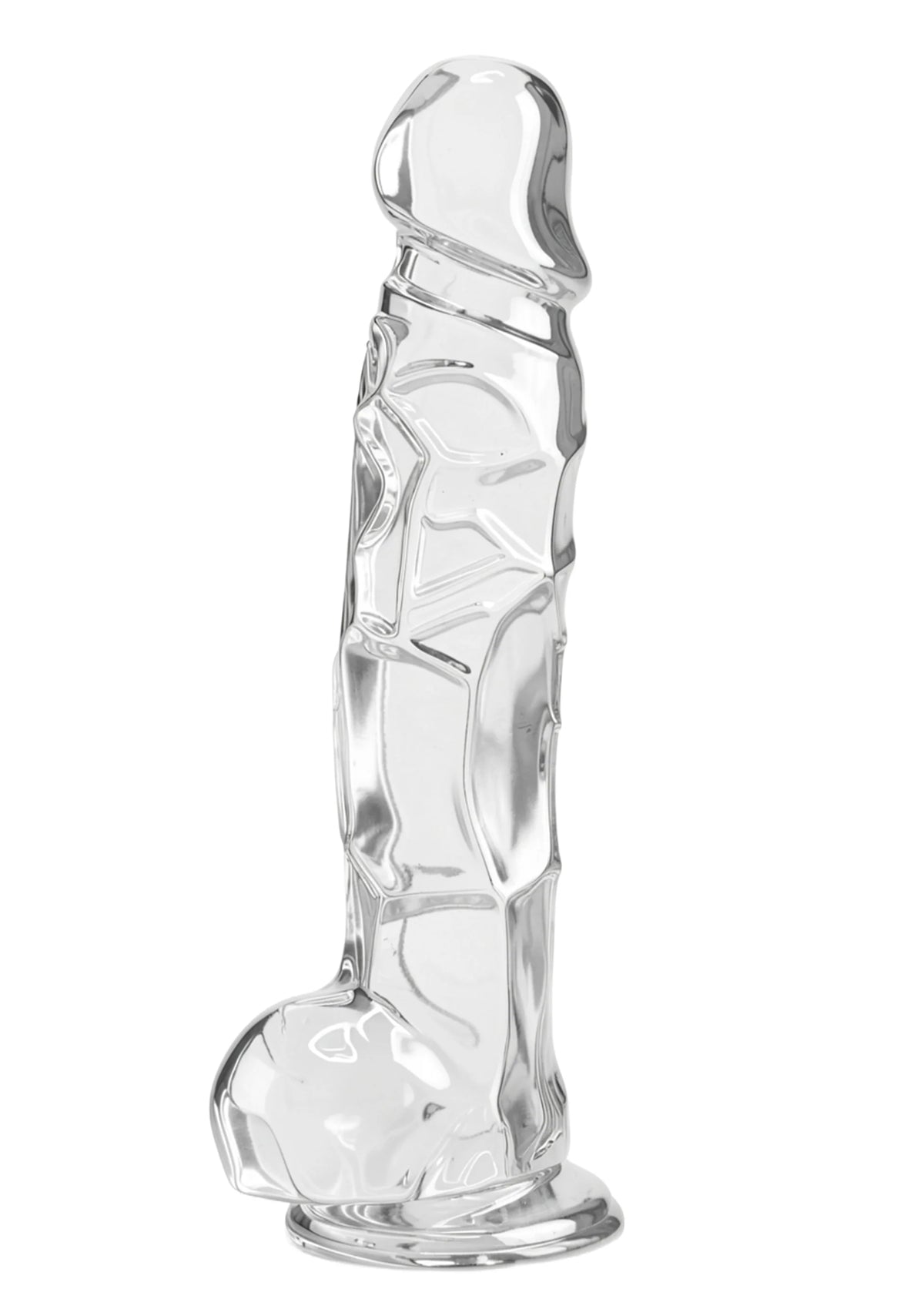 Bestel: Get Real Clear Dildo with Balls 8' by ToyJoy - bij Happytoys: de erotische sex webshop | liever Happy dan Easy ⭐⭐⭐⭐⭐ - Default Title - 10126 - CLEAR