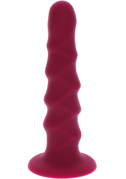 Bestel: Harness Dong Ribbed Silicone 16 cm - bij Happytoys.nl, happytoys.be, Happytoys.ae: erotische sex webshop | liever Happy dan Easy ⭐⭐⭐⭐⭐ - Default Title - 10145 - RED