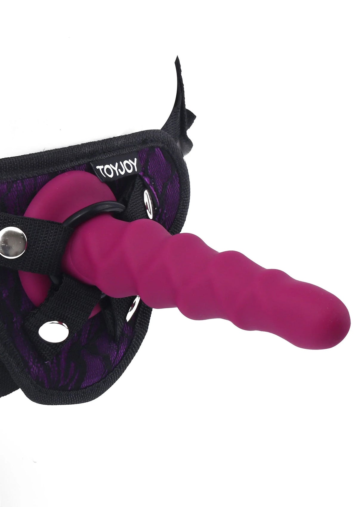 Bestel: Harness Dong Ribbed Silicone 16 cm - bij Happytoys.nl, happytoys.be, Happytoys.ae: erotische sex webshop | liever Happy dan Easy ⭐⭐⭐⭐⭐