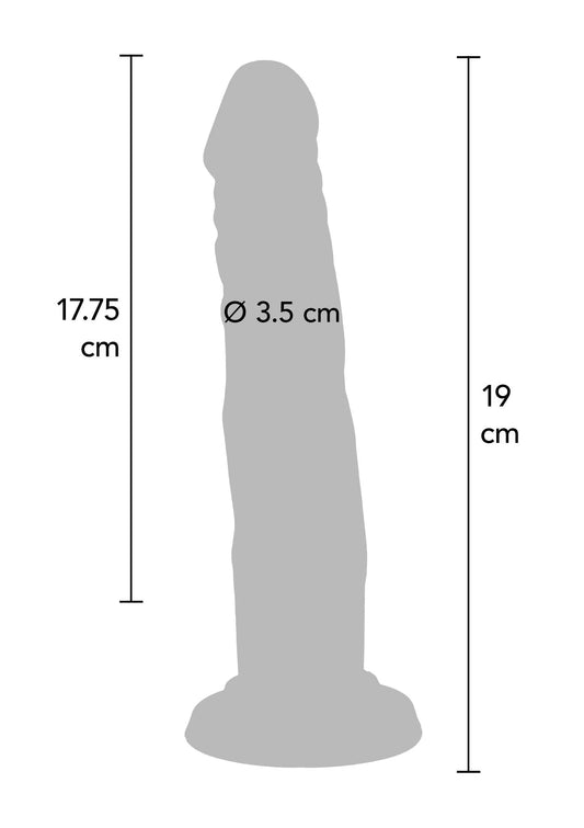 Bestel: Dong Silicone 19 cm by ToyJoy Get Real - bij Happytoys: de erotische sex webshop | liever Happy dan Easy ⭐⭐⭐⭐⭐