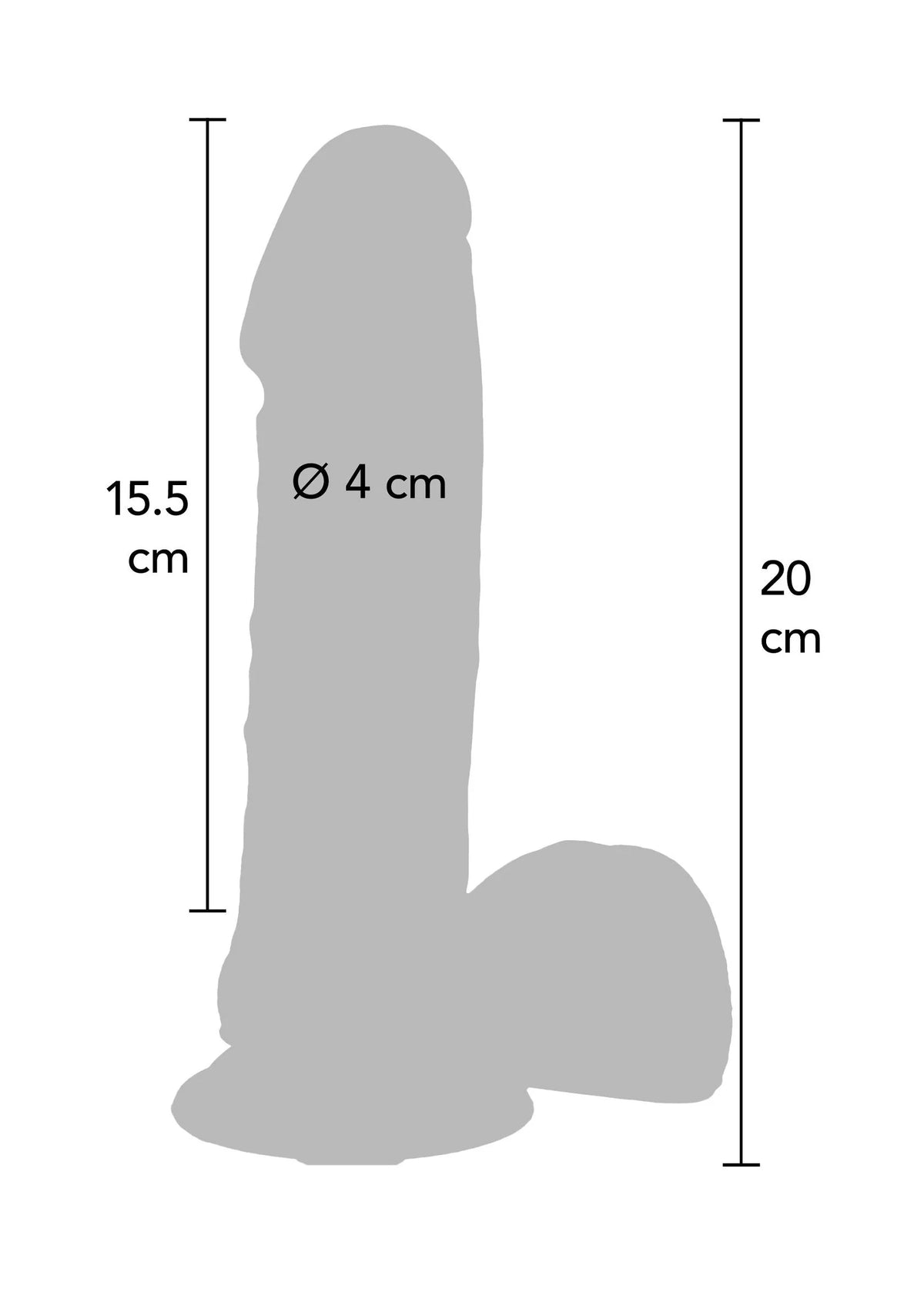 Bestel: Dildo Silicone 20 cm by ToyJoy - bij Happytoys.nl, happytoys.be, Happytoys.ae: erotische sex webshop | liever Happy dan Easy ⭐⭐⭐⭐⭐