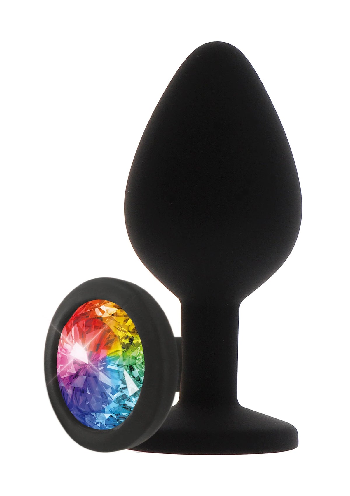 Bestel: Rainbow Booty Jewel Small - bij Happytoys.nl, happytoys.be, Happytoys.ae: erotische sex webshop | liever Happy dan Easy ⭐⭐⭐⭐⭐ - Default Title - 10296 - BLACK