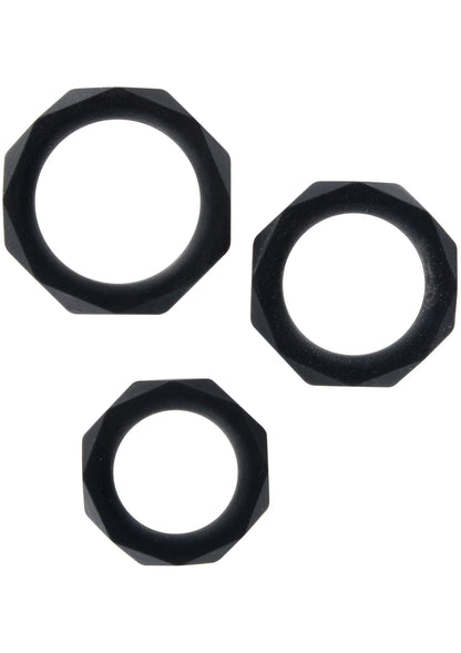 Bestel: Manpower Power Halo C - Ring Set by ToyJoy - bij Happytoys.nl, happytoys.be, Happytoys.ae: erotische sex webshop | liever Happy dan Easy ⭐⭐⭐⭐⭐ - Default Title - 10453 - BLACK