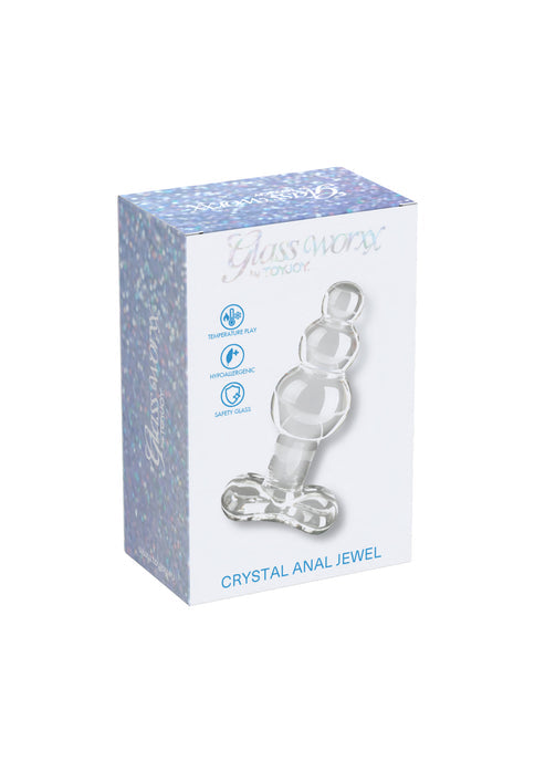 Bestel: Crystal Anal Jewel by Toy Joy Glass Worxx - bij Happytoys: de erotische sex webshop | liever Happy dan Easy ⭐⭐⭐⭐⭐