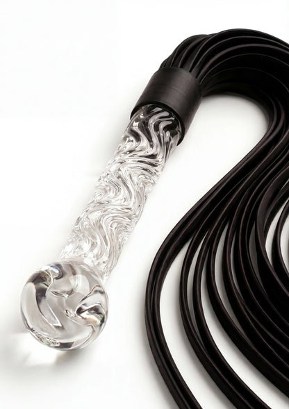 Bestel: Crystal Leather Whip ToyJoy Glass Worxx - bij Happytoys: de erotische sex webshop | liever Happy dan Easy ⭐⭐⭐⭐⭐