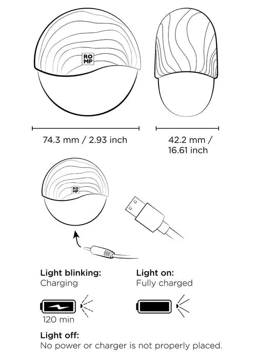 Spin airpressure vibrator by Romp - Happytoys Sexshop: Toys for Feeling Happy & Easy 😊 - Discreet geleverd