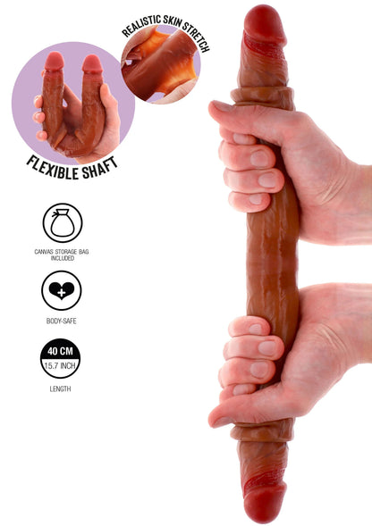 Bestel: Get Real Silicone Foreskin Double Dong 40 cm by ToyJoy - bij Happytoys.nl, happytoys.be, Happytoys.ae: erotische sex webshop | liever Happy dan Easy ⭐⭐⭐⭐⭐