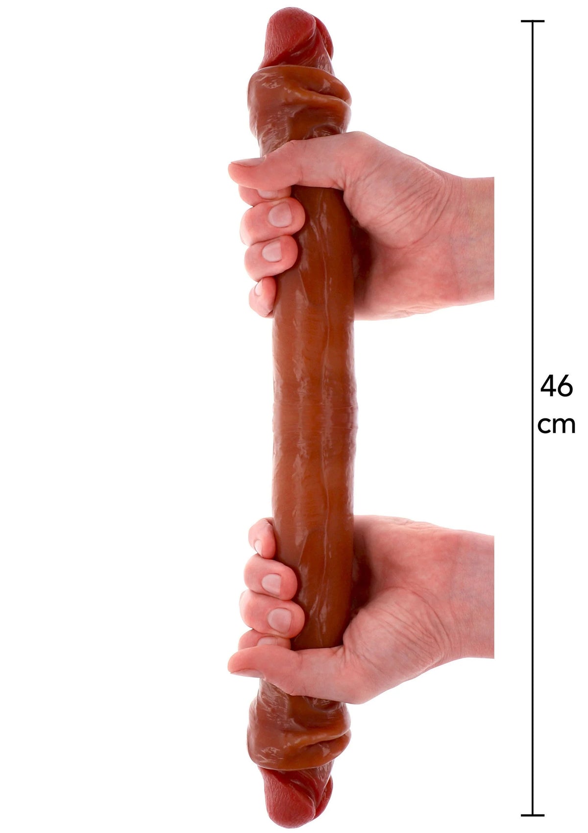 Bestel: Get Real Silicone Foreskin Double Dong 46 cm by ToyJoy - bij Happytoys.nl, happytoys.be, Happytoys.ae: erotische sex webshop | liever Happy dan Easy ⭐⭐⭐⭐⭐ - Default Title - 11208 - CARAMEL