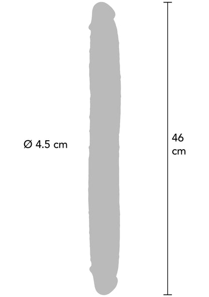 Bestel: Get Real Silicone Foreskin Double Dong 46 cm by ToyJoy - bij Happytoys.nl, happytoys.be, Happytoys.ae: erotische sex webshop | liever Happy dan Easy ⭐⭐⭐⭐⭐