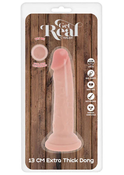 Deluxe Dual Density Thick Dong TPE 13 cm by ToyJoy - Happytoys Sexshop: online sex shop for Feeling Happy & Easy 😊 - Discreet geleverd
