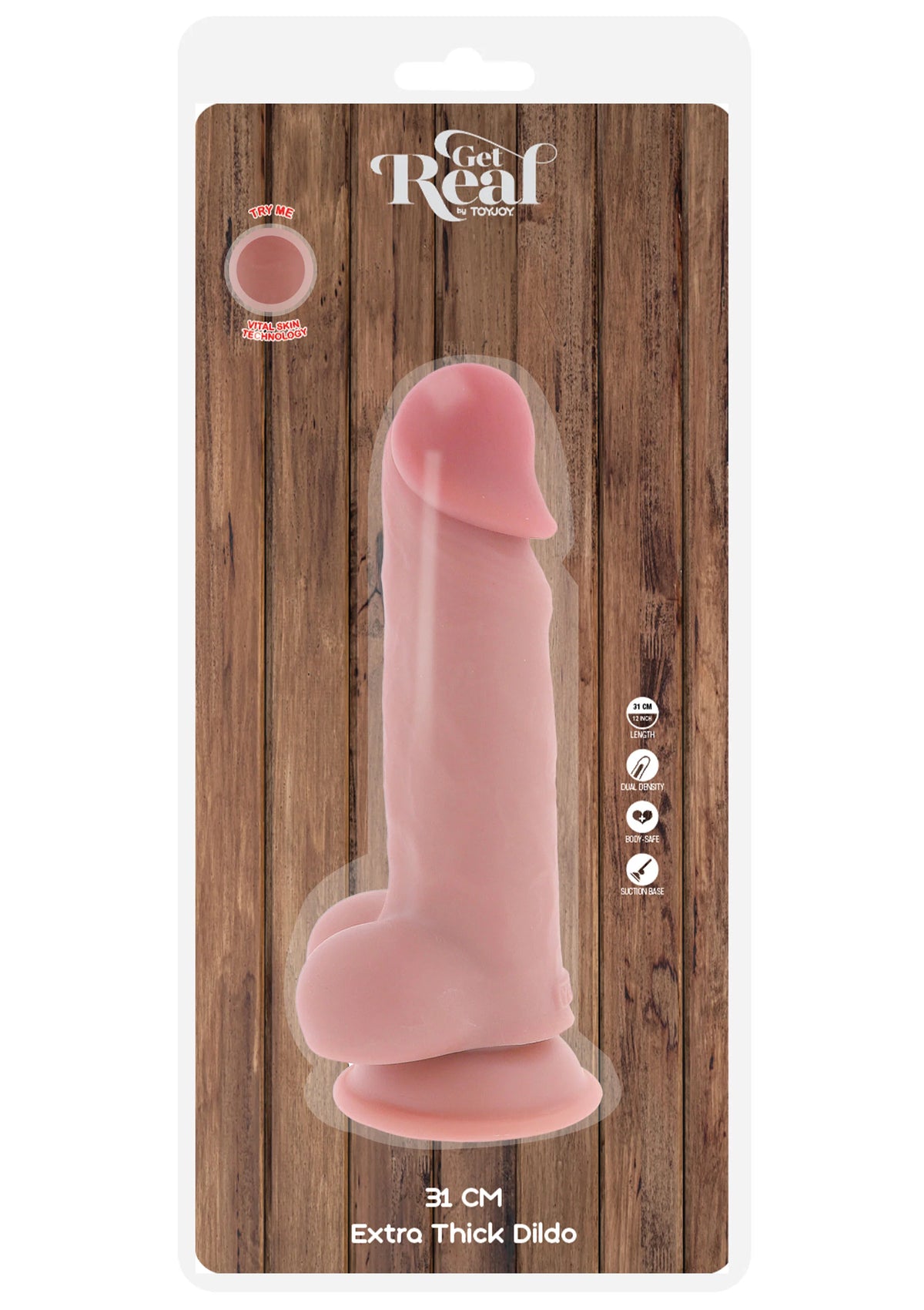 Bestel: Deluxe Dual Density Thick Dildo TPE 31 cm by ToyJoy - bij Happytoys.nl, happytoys.be, Happytoys.ae: erotische sex webshop | liever Happy dan Easy ⭐⭐⭐⭐⭐
