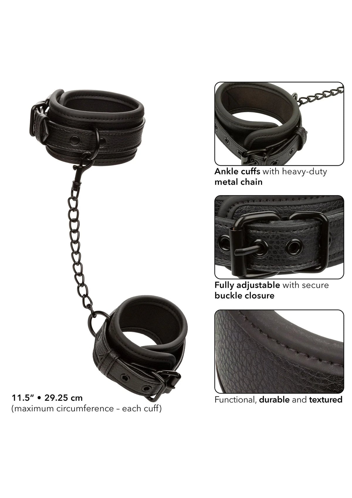 Bestel: Nocturnal Ankle Cuffs by CalExotics - bij Happytoys.nl, happytoys.be, Happytoys.ae: erotische sex webshop | liever Happy dan Easy ⭐⭐⭐⭐⭐