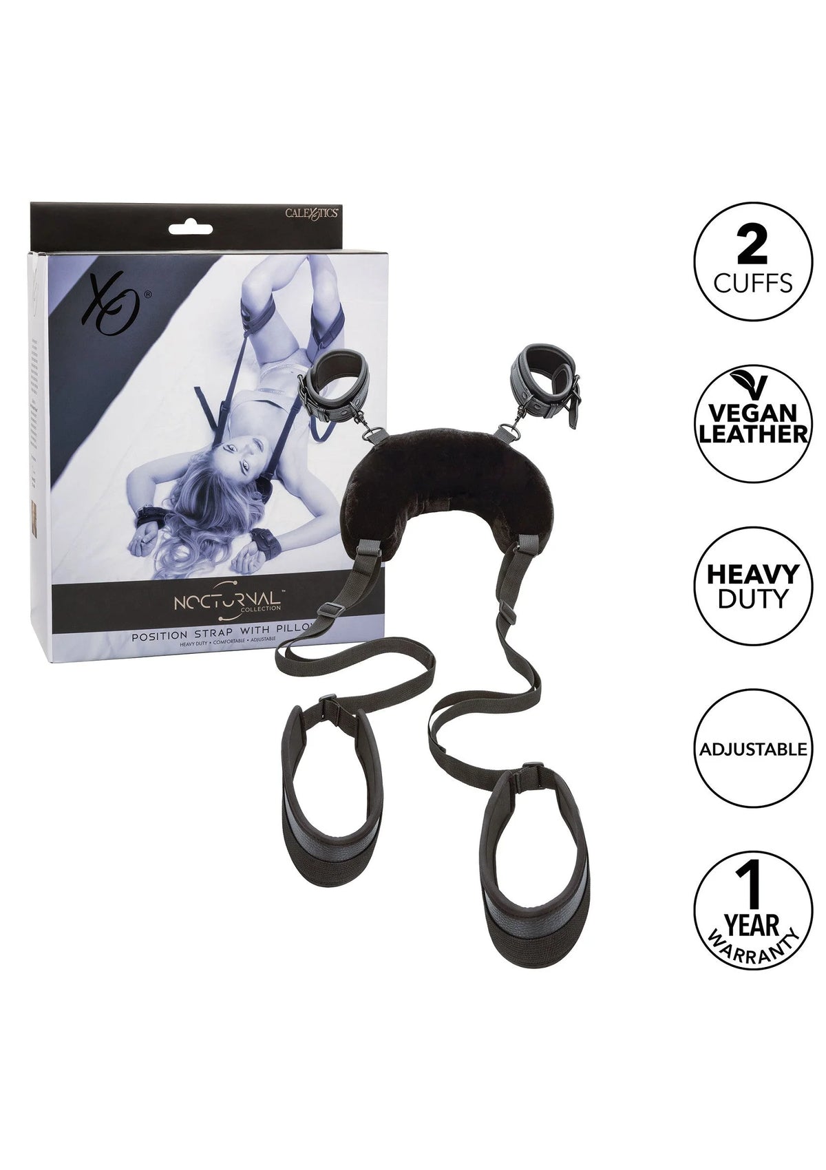Bestel: Nocturnal Position Strap with Pillow by CalExotics - bij Happytoys.nl, happytoys.be, Happytoys.ae: erotische sex webshop | liever Happy dan Easy ⭐⭐⭐⭐⭐