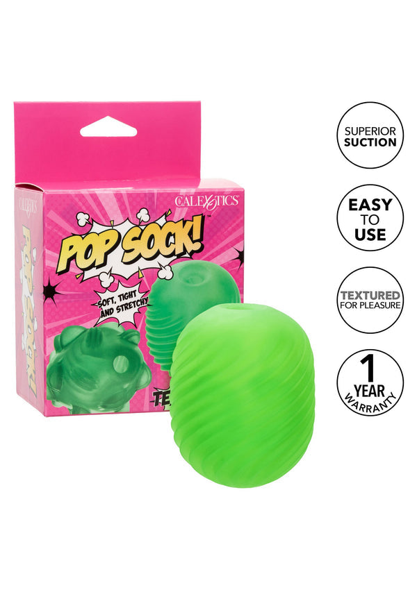 Bestel: Pop Sock Textured Stroker by CalExotics Pop Socks - bij Happytoys: de erotische sex webshop | liever Happy dan Easy ⭐⭐⭐⭐⭐