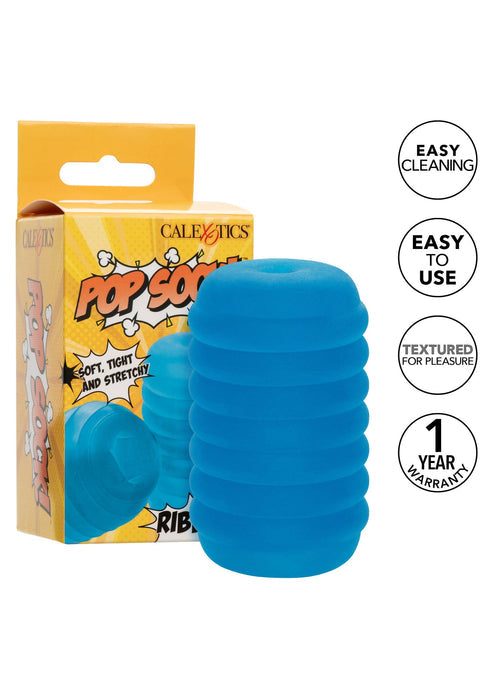 Bestel: Pop Sock Ribbed stroker by CalExotics Pop Socks - bij Happytoys: de erotische sex webshop | liever Happy dan Easy ⭐⭐⭐⭐⭐