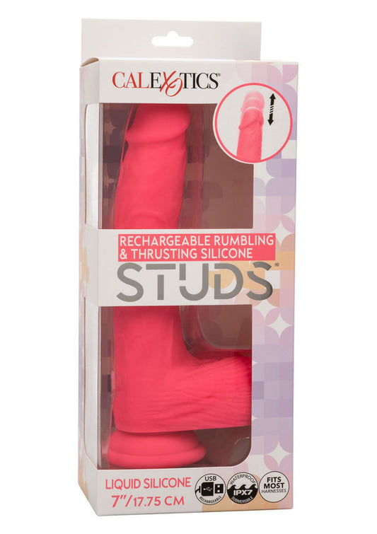 Bestel: Rumbling & Thrusting Vibrator by CalExotics Studs - bij Happytoys: de erotische sex webshop | liever Happy dan Easy ⭐⭐⭐⭐⭐