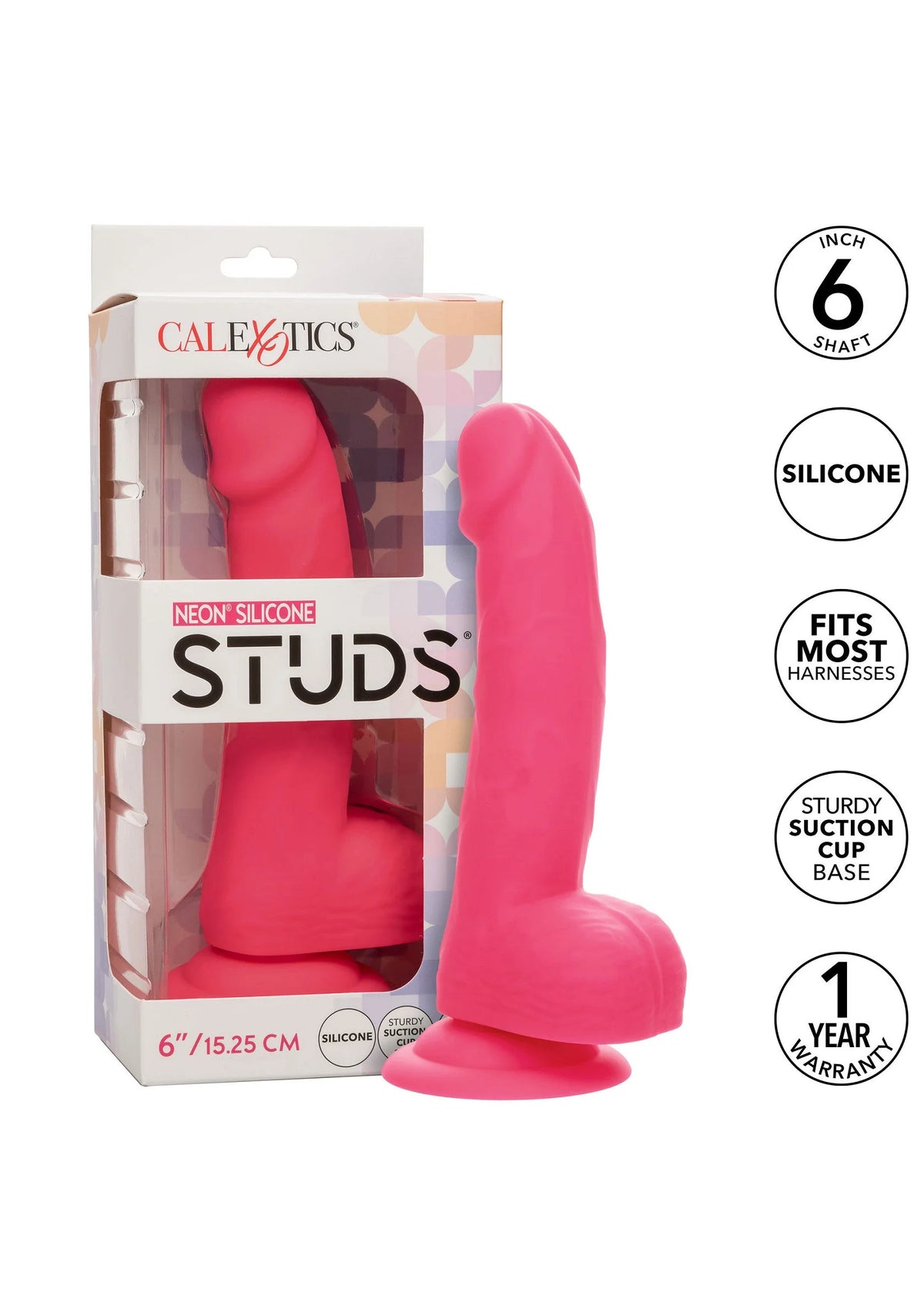 Bestel: Neon Silicone Studs 6 inch by CalExotics - bij Happytoys.nl, happytoys.be, Happytoys.ae: erotische sex webshop | liever Happy dan Easy ⭐⭐⭐⭐⭐