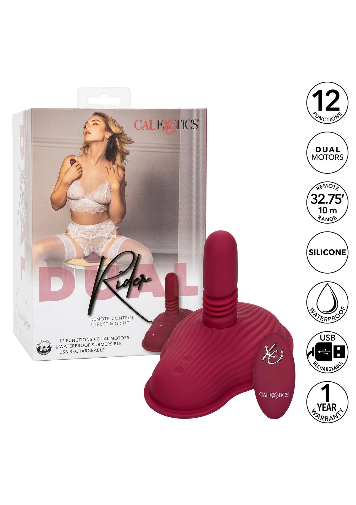 Bestel: Dual Rider Remote Control Thrust & Grind by CalExotics - bij Happytoys.nl, happytoys.be, Happytoys.ae: erotische sex webshop | liever Happy dan Easy ⭐⭐⭐⭐⭐