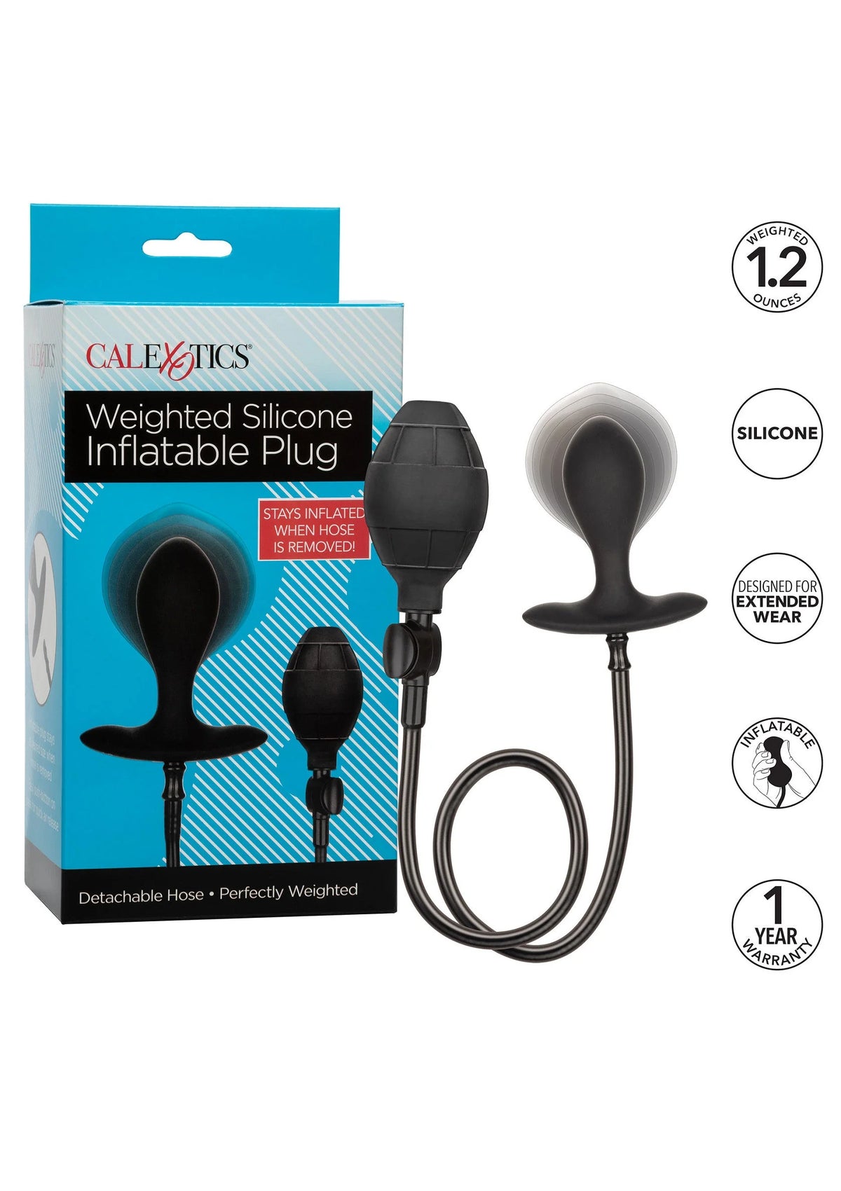 Bestel: Silicone Inflatable Plug by CalExotics Anal - bij Happytoys.nl, happytoys.be, Happytoys.ae: erotische sex webshop | liever Happy dan Easy ⭐⭐⭐⭐⭐