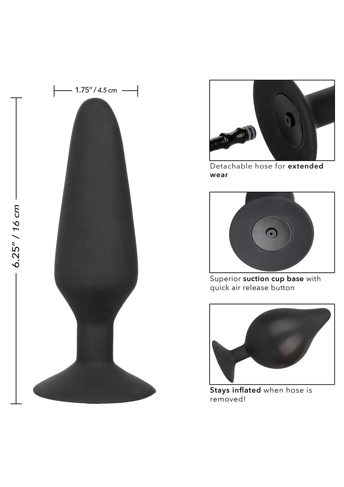 Bestel: XL Silicone Inflatable Plug - bij Happytoys: de erotische sex webshop | liever Happy dan Easy ⭐⭐⭐⭐⭐